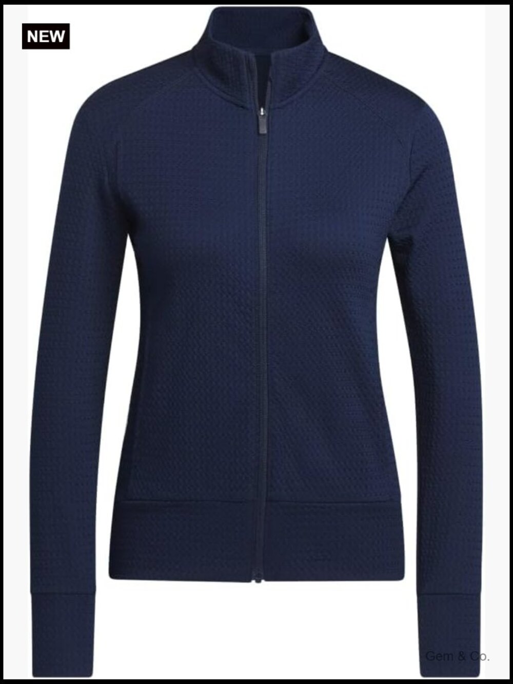 Women's Golf Jacket - Regular Fit Stretch Full Zip Stand Collar Front Pockets